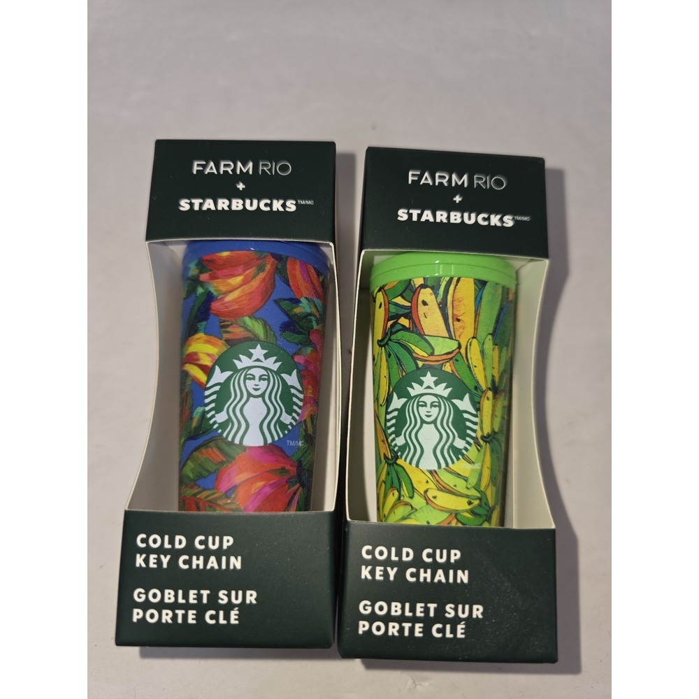 Starbucks LimitedFarm Rio Cup Keychain Brazil Banana Tropical New In Box